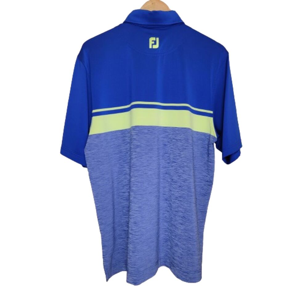 FootJoy Nautical Sailboat Blue & Green Polo Shirt - Medium - Picture 2 of 7